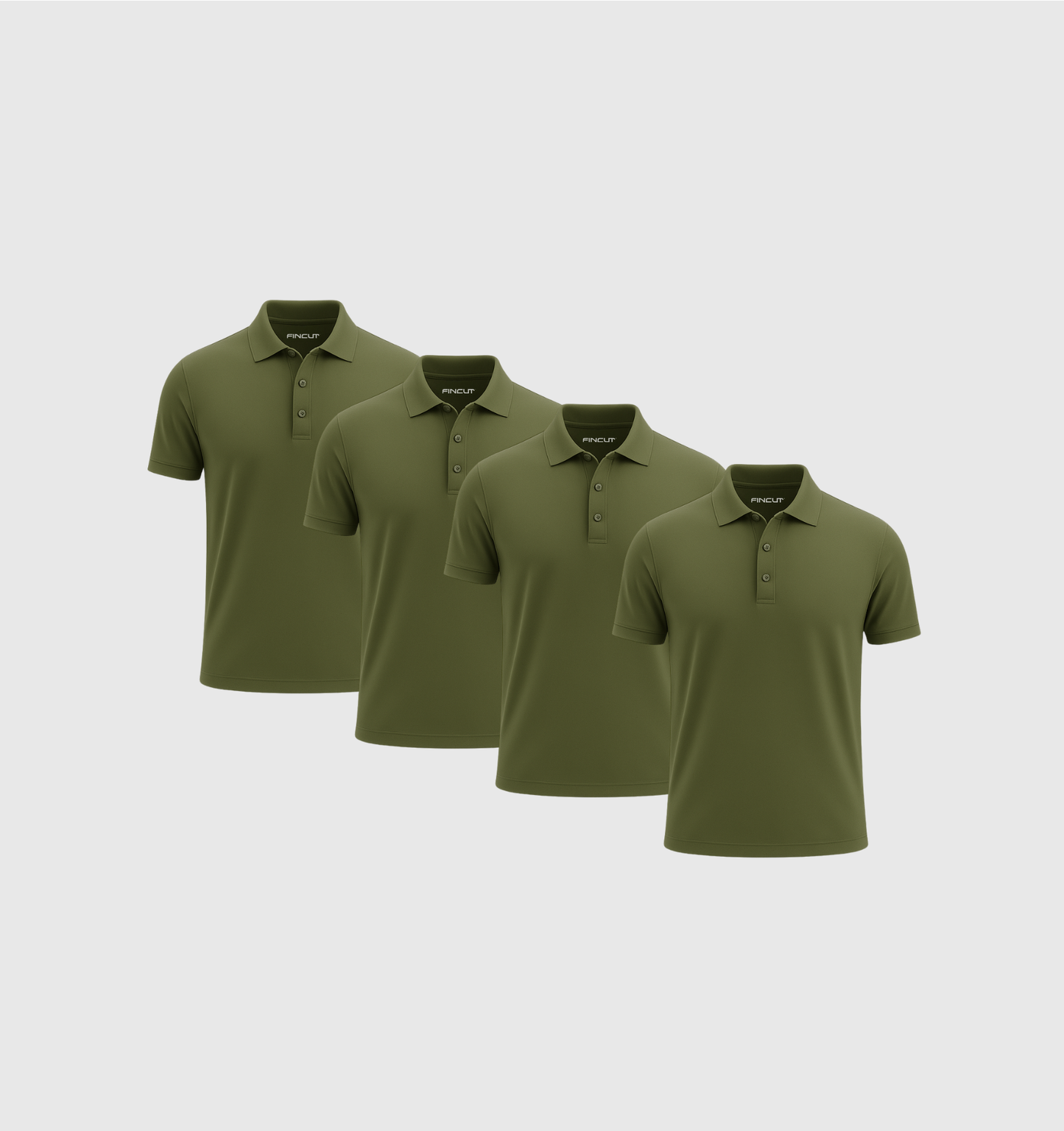 4er-Pack Poloshirts - Khaki