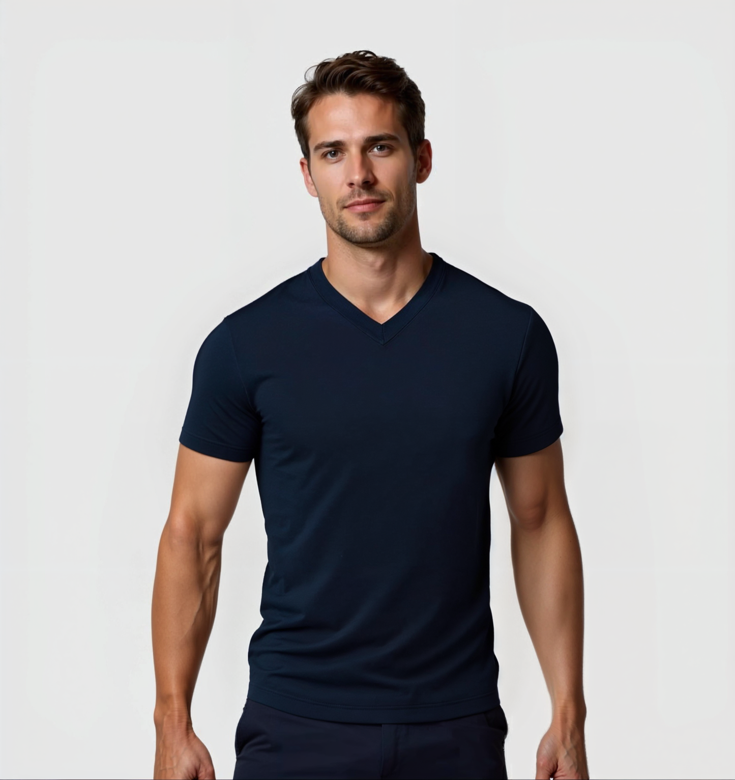 3er-Pack V-Ausschnitt-Shirts - Marineblau
