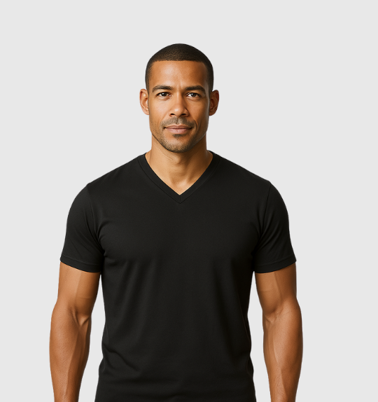 6er-Pack V-Ausschnitt-Shirts – Mix