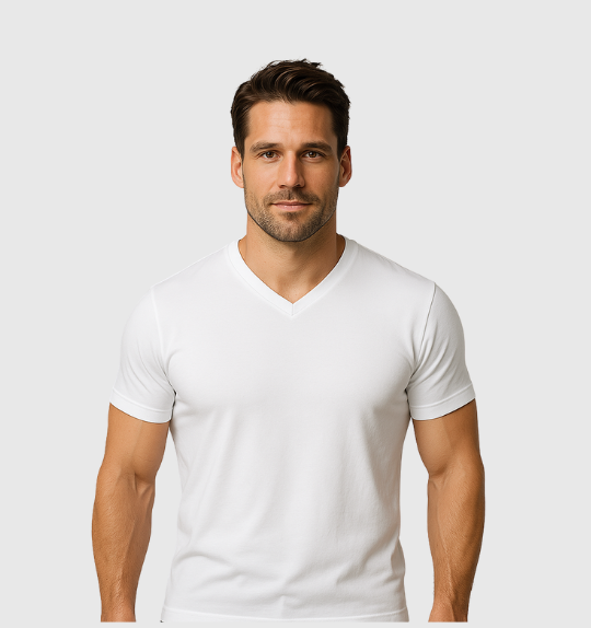 4er-Pack V-Ausschnitt-Shirts – Mix