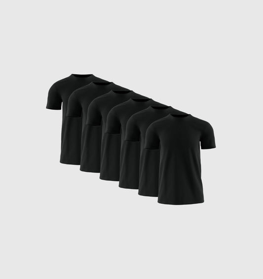 6er-Pack – Schwarz